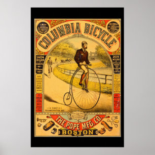 Vintage Columbia Fahrrad 36 x 24 Nachdruckplakat Poster
