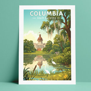 Vintage Columbia South Carolina Postkarte