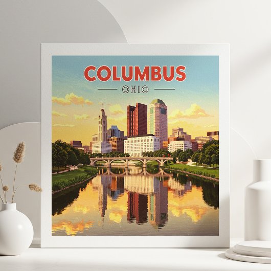 Vintage Columbus Ohio Fliese