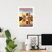 Vintage Columbus Ohio Poster (Heimbüro)