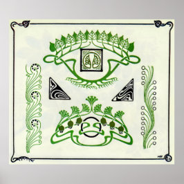 Vintage Combinaisons Ornementales Art Poster