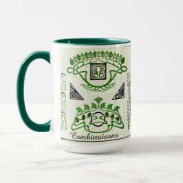 Vintage Combinaisons Ornementales Custom Tasse
