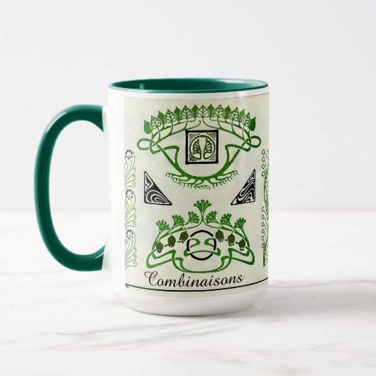 Vintage Combinaisons Ornementales Custom Tasse (Links)