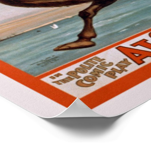 Vintage Comedy-Show-Werbung Poster (Ecke)