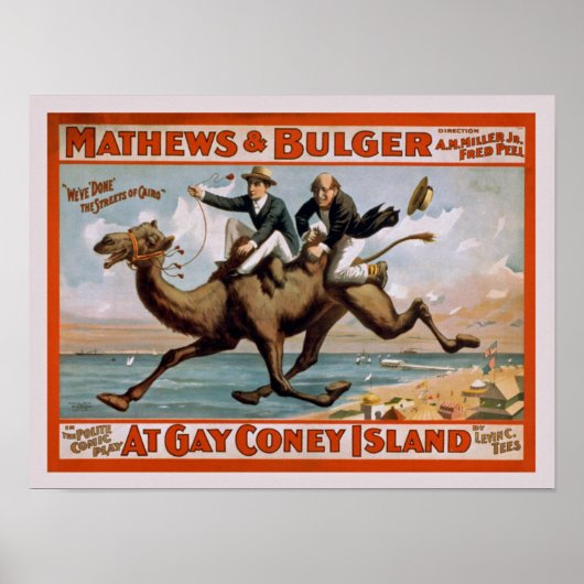 Vintage Comedy-Show-Werbung Poster (Vorne)