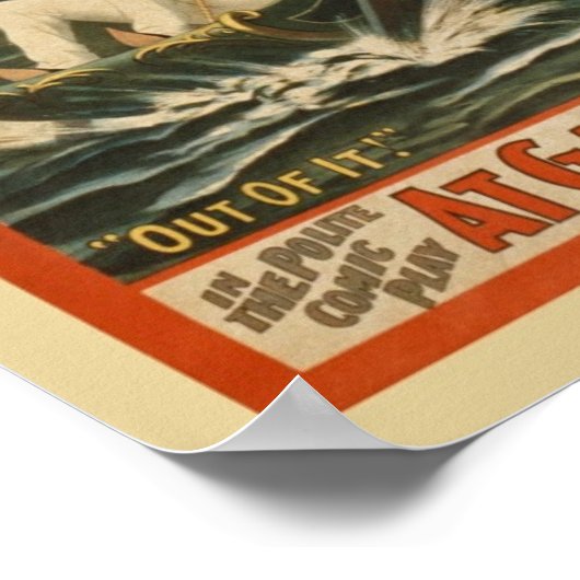 Vintage Comedy-Show-Werbung Poster (Ecke)