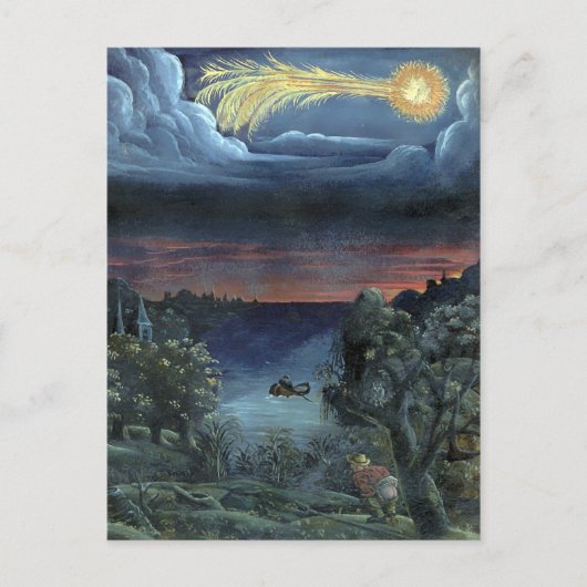 Vintage Comet Book Illustration Miles Postkarte (Vorderseite)