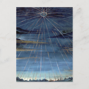 Vintage-Comet-Buchillustration Mitternachtssonne Postkarte
