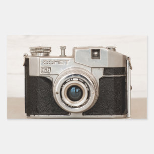 Vintage-Comet-Kamera Rechteckiger Aufkleber