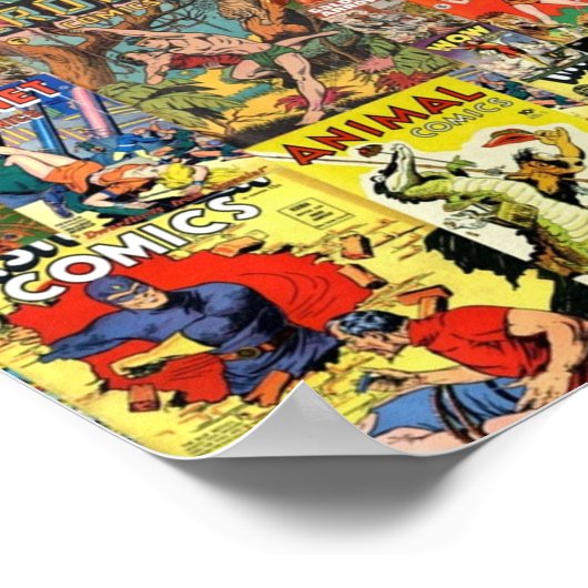 Vintage Comic-Abdeckung Poster (Ecke)