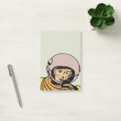 Vintage-Comic-Astronautenheld Post-it Klebezettel (Büro)