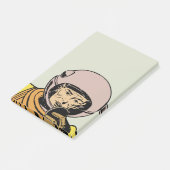 Vintage-Comic-Astronautenheld Post-it Klebezettel (angewinkelt)
