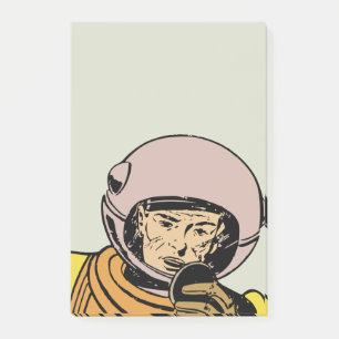 Vintage-Comic-Astronautenheld Post-it Klebezettel