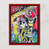 Vintage Comic Buchabdeckungen auf Postkarte (Vorderseite)