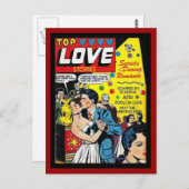 Vintage Comic Buchabdeckungen auf Postkarte (Vorne/Hinten)