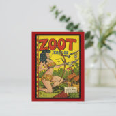 Vintage Comic Buchabdeckungen auf Postkarte (Stehend Vorderseite)