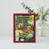 Vintage Comic Buchabdeckungen auf Postkarte (Stehend Vorderseite)