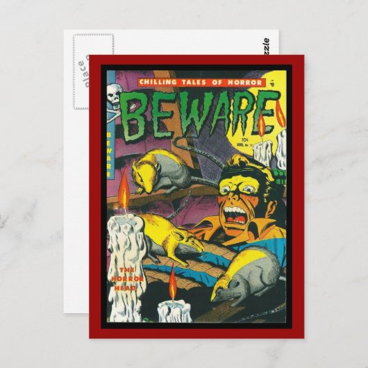 Vintage Comic Buchabdeckungen auf Postkarte (Vorne/Hinten)