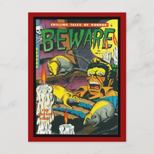 Vintage Comic Buchabdeckungen auf Postkarte (Vorderseite)