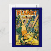 Vintage Comic Buchabdeckungen auf Postkarte (Vorne/Hinten)