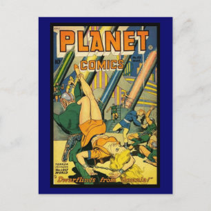 Vintage Comic Buchabdeckungen auf Postkarte