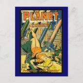 Vintage Comic Buchabdeckungen auf Postkarte (Vorderseite)