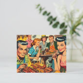 Vintage Comic Postkarte (Stehend Vorderseite)