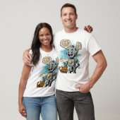 Vintage-Comic-Roboterhelfer-Bösekatze T-Shirt (Unisex)