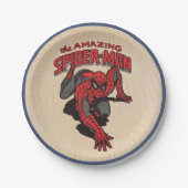 Vintage Comic-Spinnenkopfplatte Pappteller (Vorderseite)