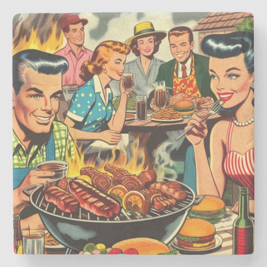 Vintage Comic Steinuntersetzer (Vorderseite)
