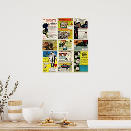 Vintage Comic-Werbung Poster (Küche)