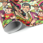 Vintage Comicen Geschenkpapier (Rolleneckpunkt)