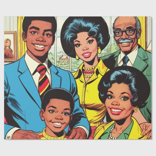 Vintage Comicen Geschenkpapier (Flach)