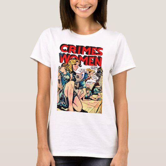 Vintage Comicen im Gefängnis T-Shirt (Vorderseite)