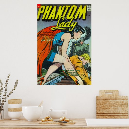 Vintage-Comics Fantasy Phantom Lady Poster (Küche)