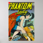 Vintage-Comics Fantasy Phantom Lady Poster (Vorne)