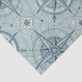 Vintage Compass Nautical Seamless Pattern (2) Seidenpapier (Ausschnitt)