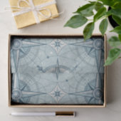 Vintage Compass Nautical Seamless Pattern (2) Seidenpapier (Geschenk)