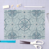 Vintage Compass Nautical Seamless Pattern (2) Seidenpapier (Handwerk)