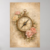 Vintage Compass Poster (Vorne)