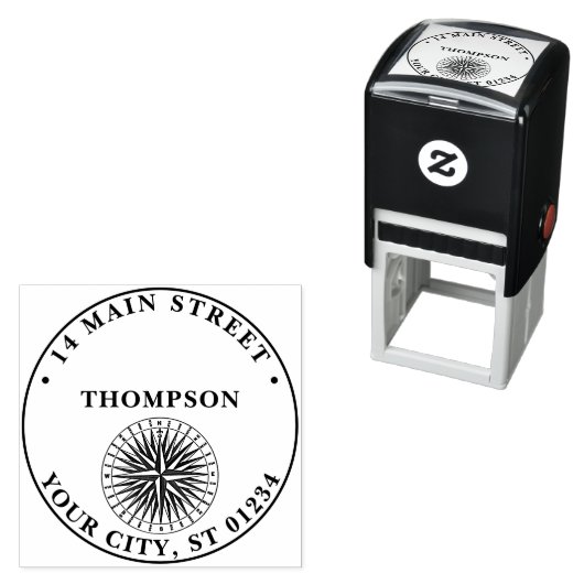 Vintage Compass-Rose Permastempel (Beispiel)