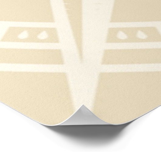 Vintage Compass Rose Poster (Ecke)