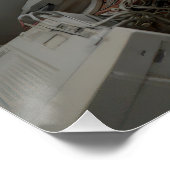 Vintage Computer Classroom with CRT Monitors Poster (Ecke)