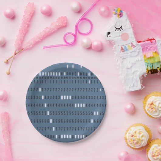 Vintage Computerkarte Pappteller (Party)