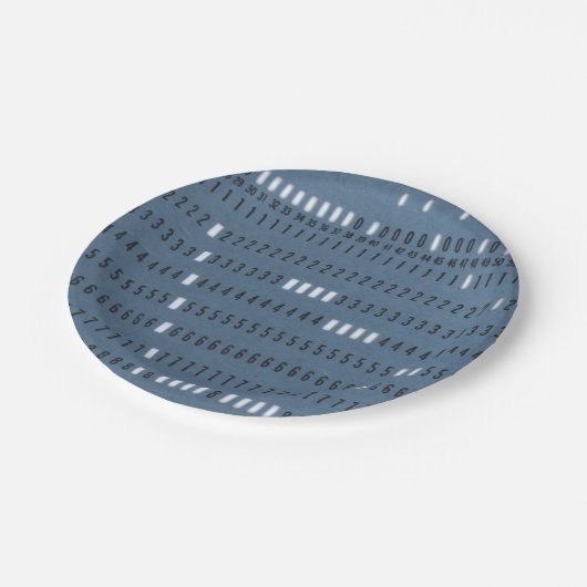 Vintage Computerkarte Pappteller (Schrägansicht)