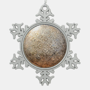 Vintage Concho Verzierung Schneeflocken Zinn-Ornament