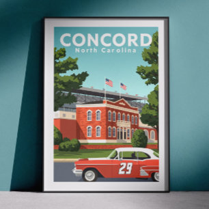 Vintage Concord North Carolina Poster