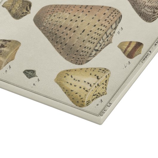 Vintage Cone-Muscheln Schneidebrett (Ecke)