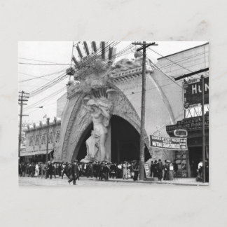 Vintage Coney Island Engel Eingang auf Postkarte