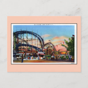 Vintage Coney Island Zyklon Postkarte